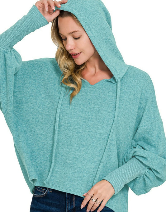Zenana Dusty Teal hoodie