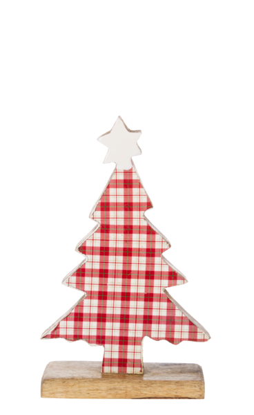 Small Plaid Wooden Tree
