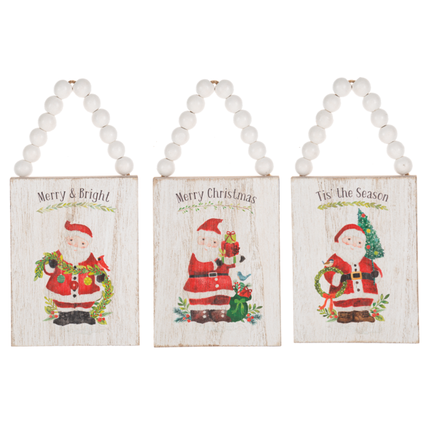 Santa Holiday Message Ornaments