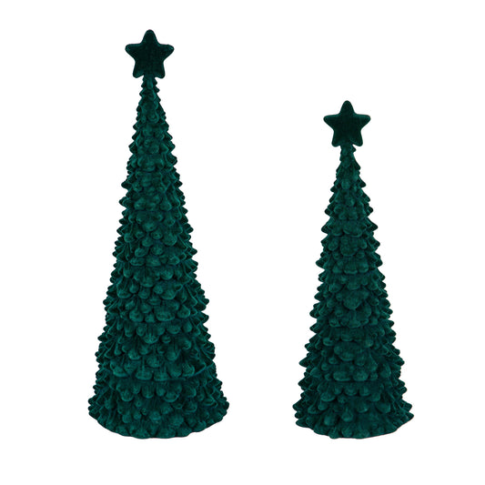 Lighted Flocked Tree With Star - Large