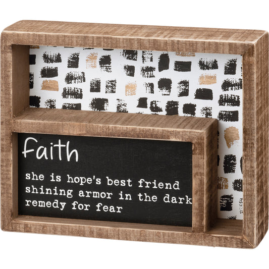 Faith Inset Box Sign