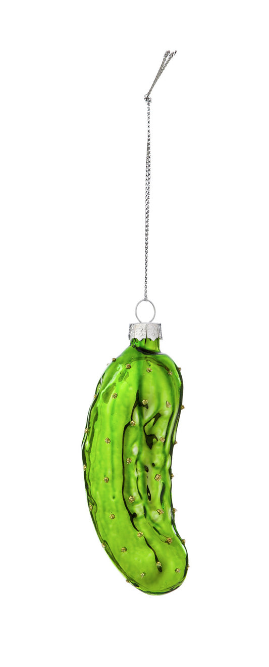 Christmas Pickle Glass Ornament