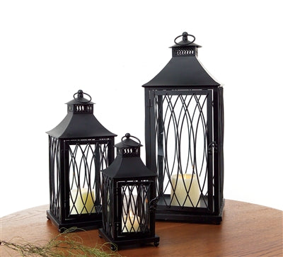 Black Metal Lantern - Large