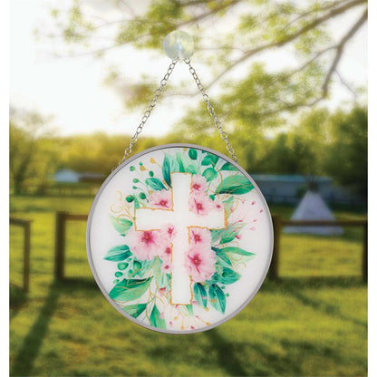 Floral Cross Suncatcher