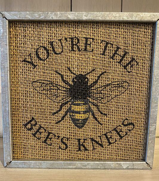 Bee's Knees Metal Box Sign