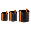 SMALL Black with Leather Handle Mini Planter
