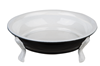Black & White Claw Foot Enamel Round Tub