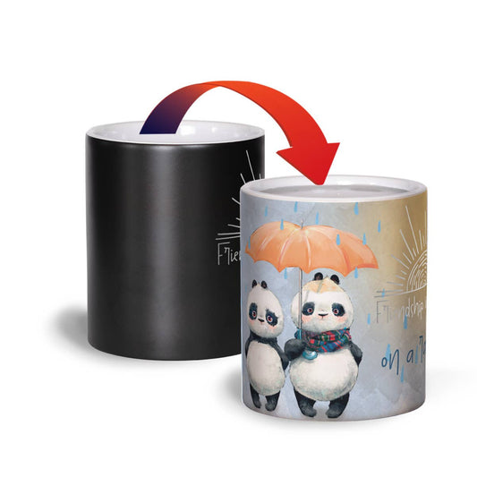 Matte Color Changing Mug - Panda Friends