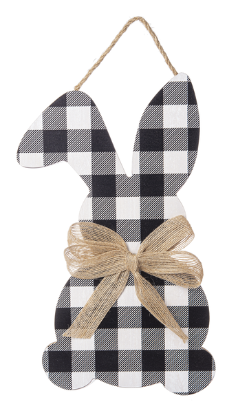 Plaid Bunny Wall Decor