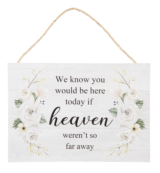 Wedding Memorial Sign - We know you would be here today if heaven..