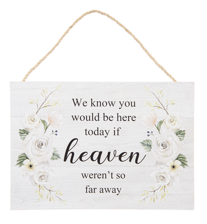 Wedding Memorial Sign - We know you would be here today if heaven..