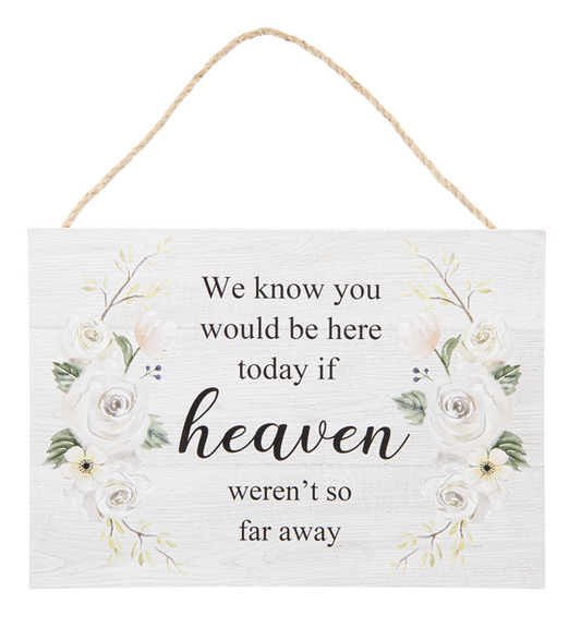 Wedding Memorial Sign - We know you would be here today if heaven..