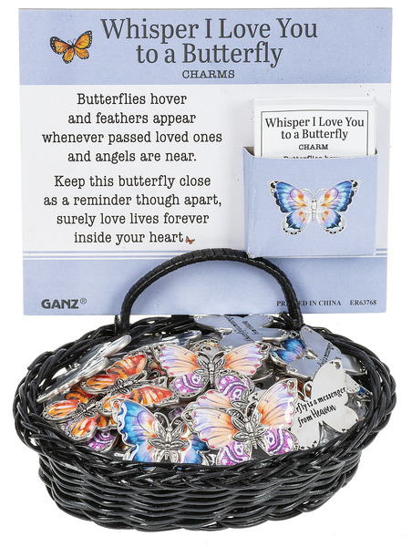 Whisper I Love You to a Butterfly Charm