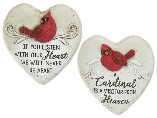 Cardinal Memorial Garden Mini Heart Stone