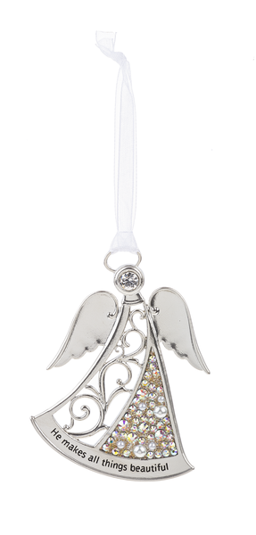 Beautiful Pearls of Love Angel Ornament