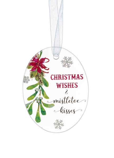 Ornament - Christmas Wishes & Mistletoe Kisses