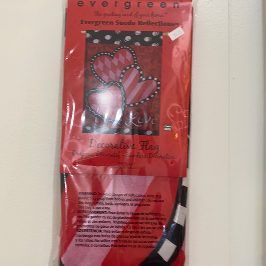 Evergreen suede reflections lg. garden flag