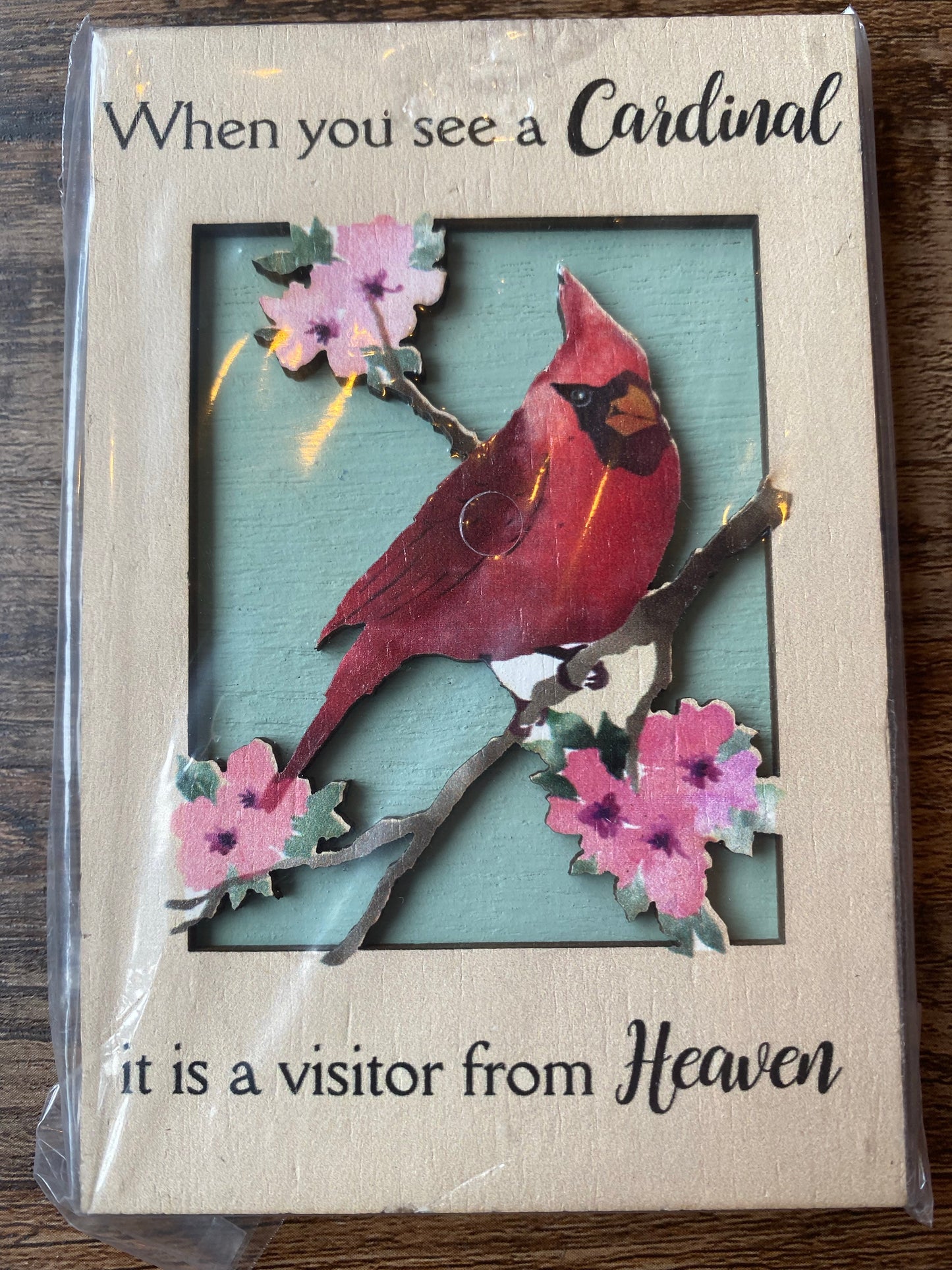 When You See a Cardinal Laser Cut Sign