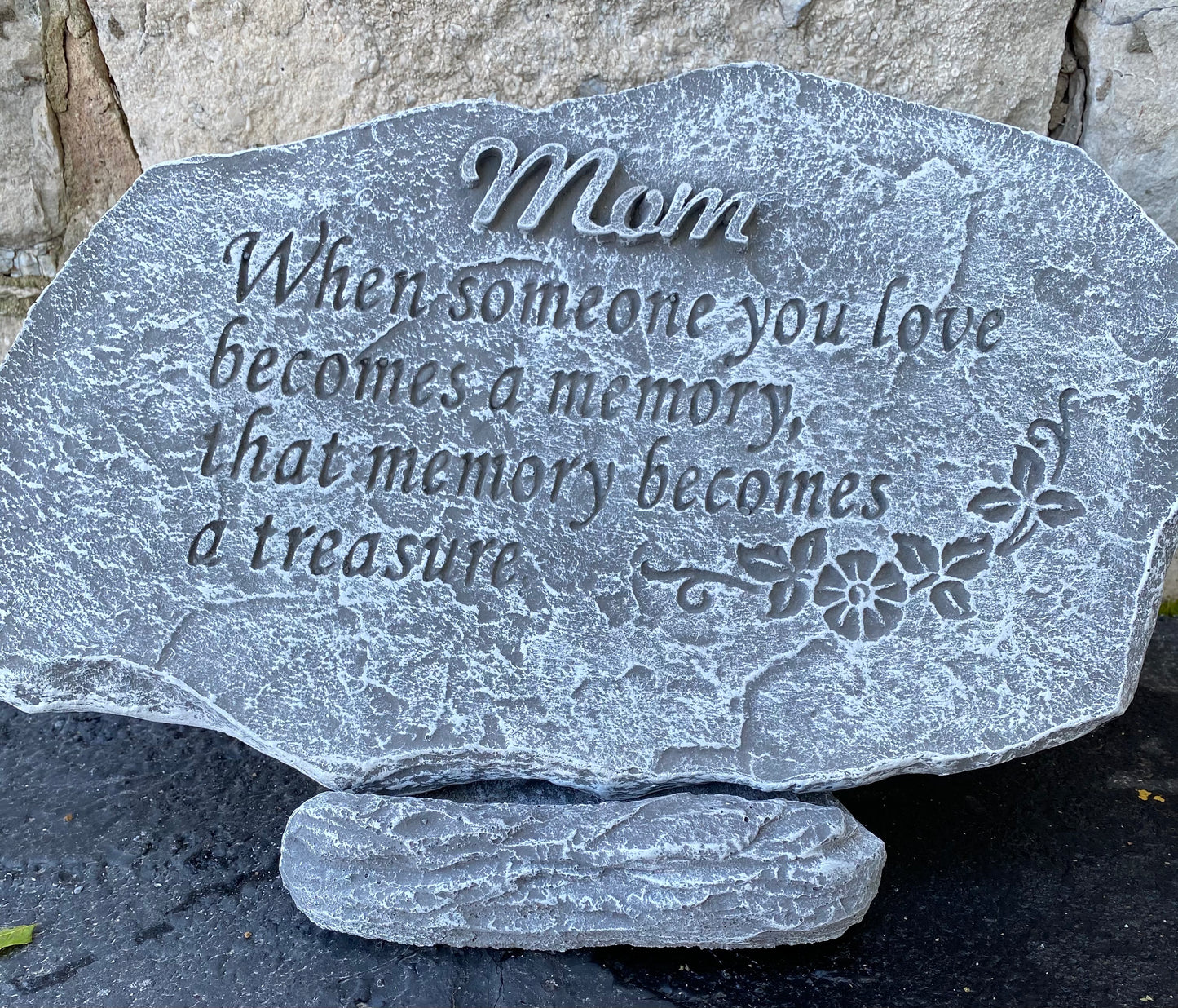 Mom Cement Memorial Plaque