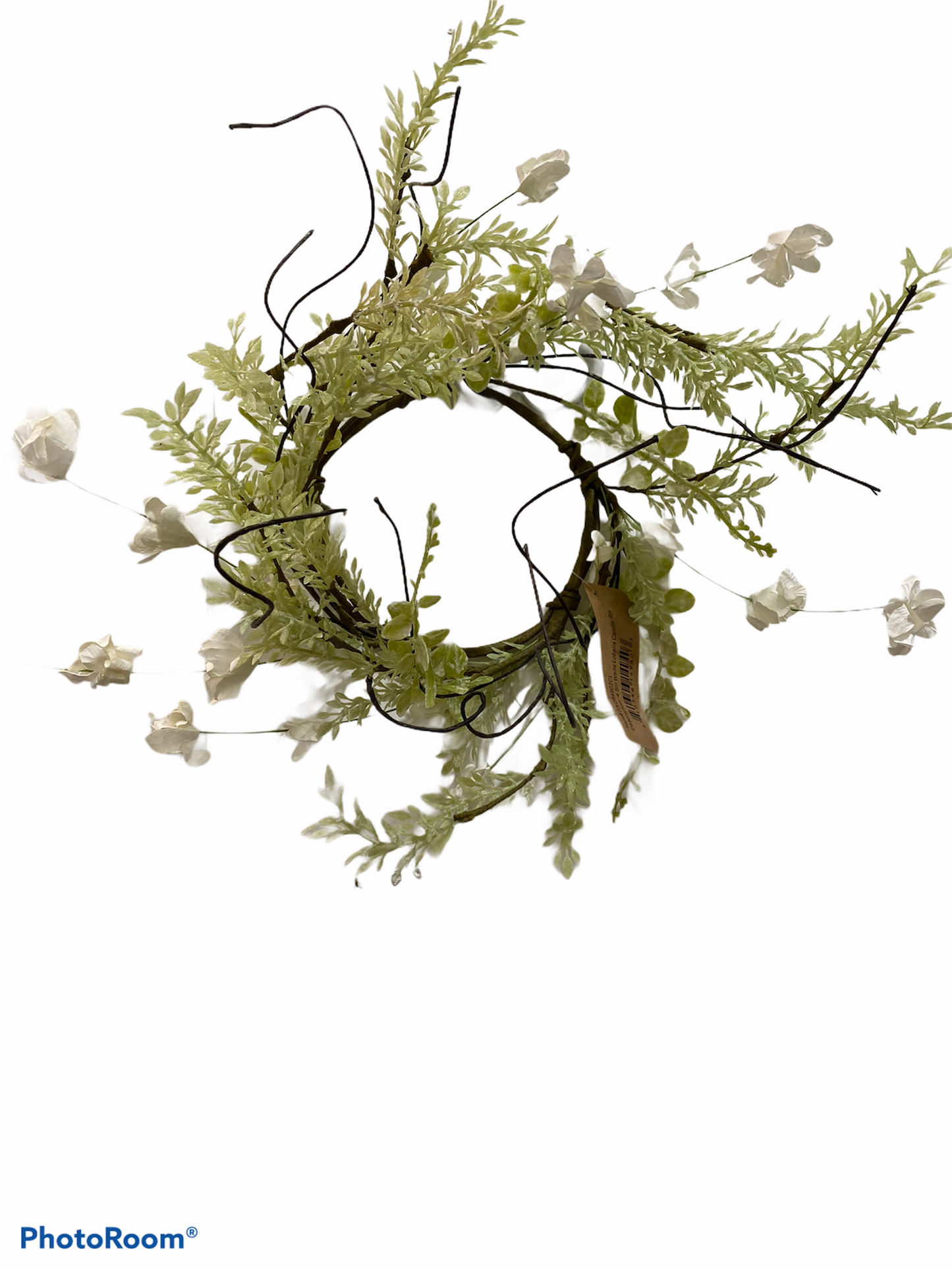 White Lobelia Candle Ring
