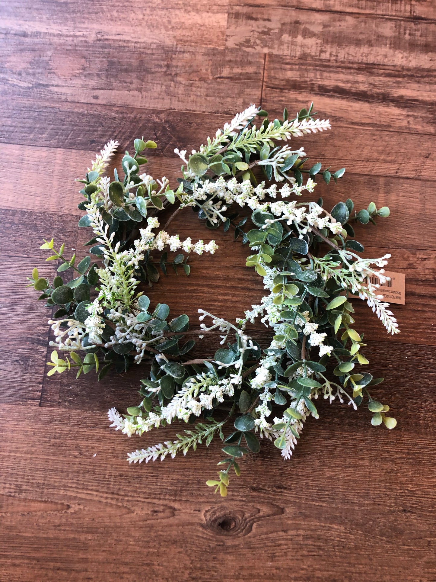 Succulent Leaf and Tiny Flower Large Candle Ring