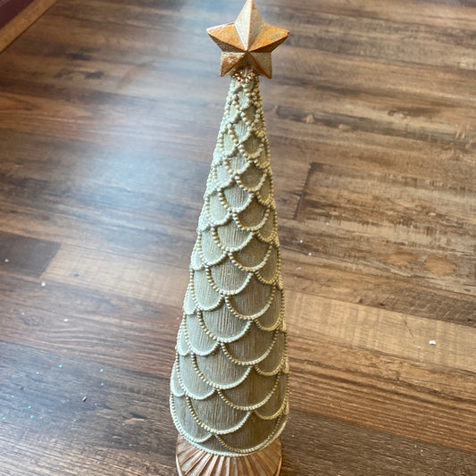 Gold Resin Christmas Tree - Large