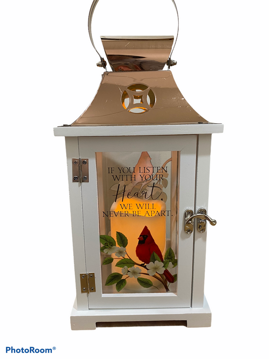 Your Heart Picturesque Lantern cardinal memorial