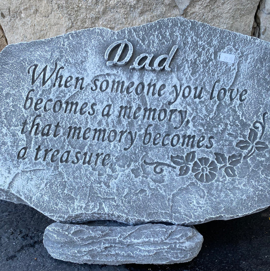 Dad Cement Memorial Plaque