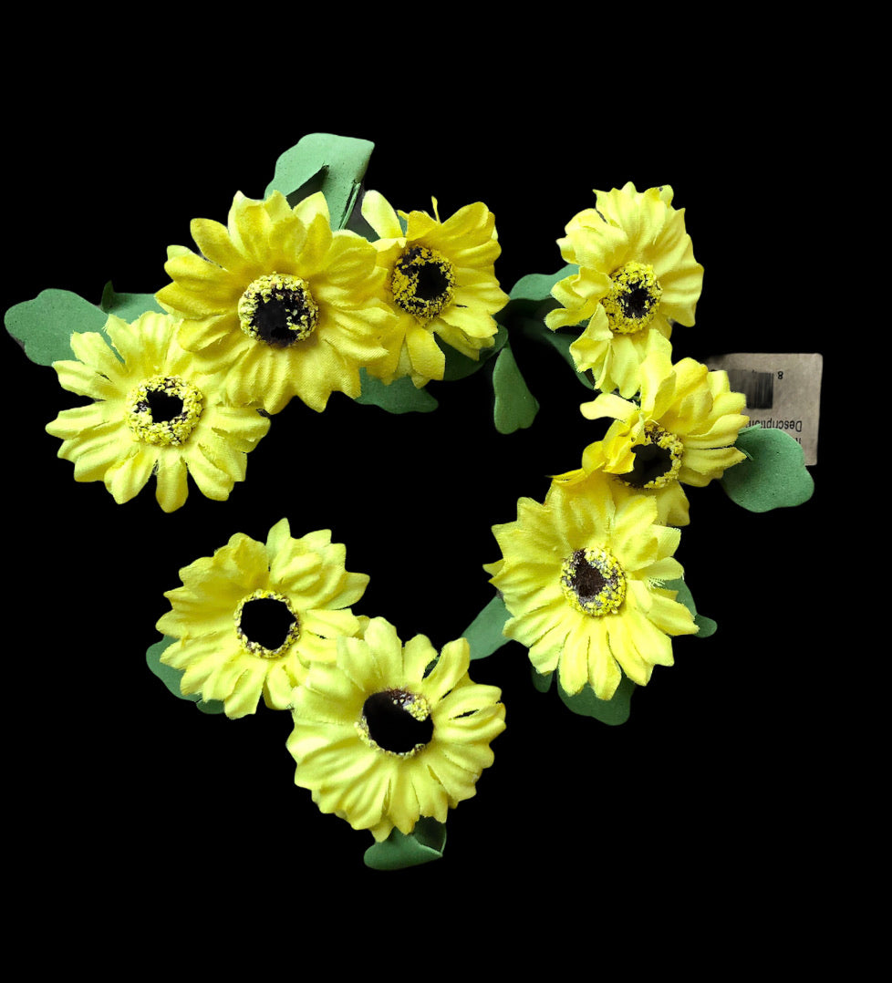 Small Yellow Daisy Candle Ring Floral Home Decor