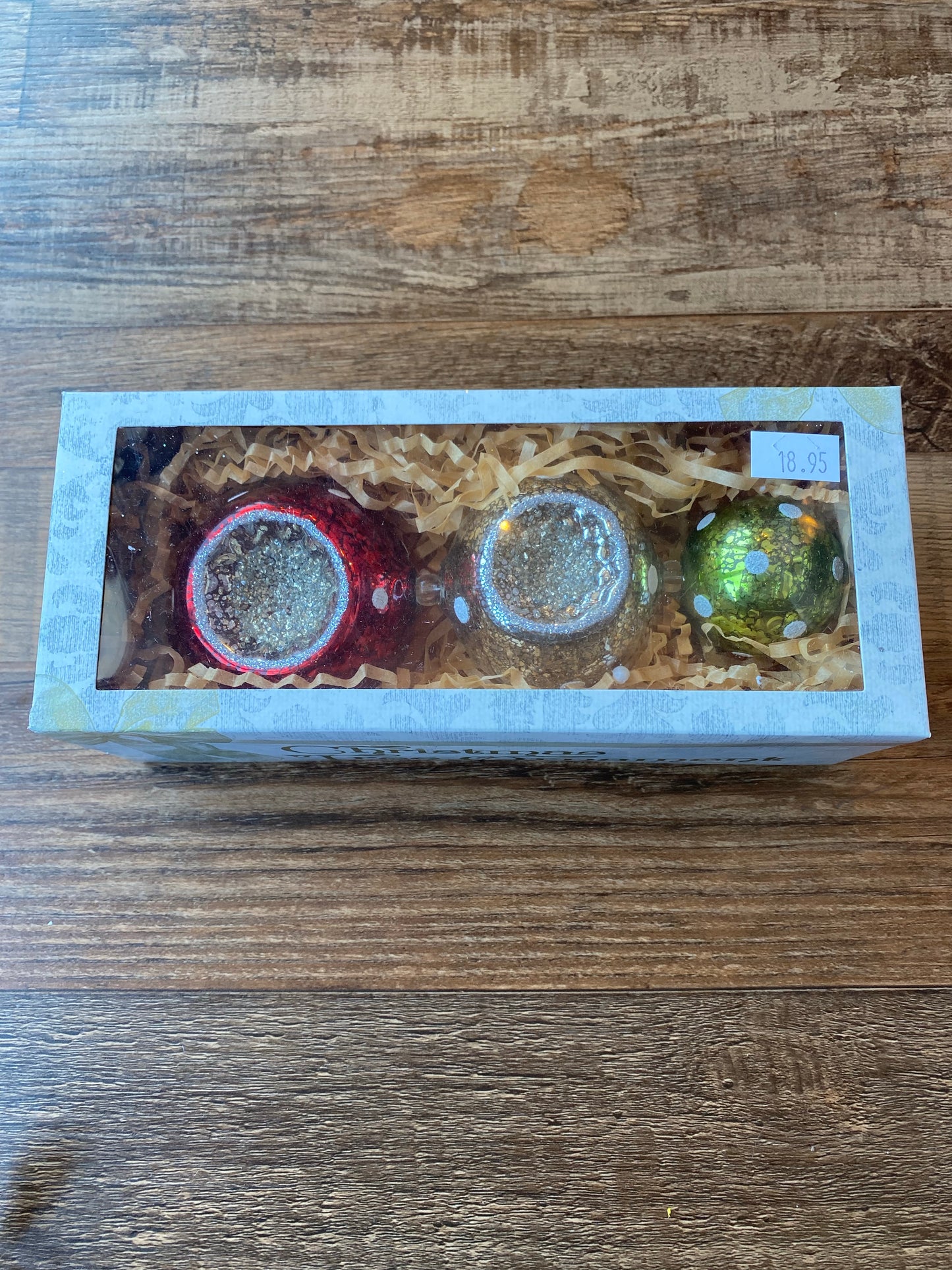 Polka Dot Boxed Christmas Ornaments