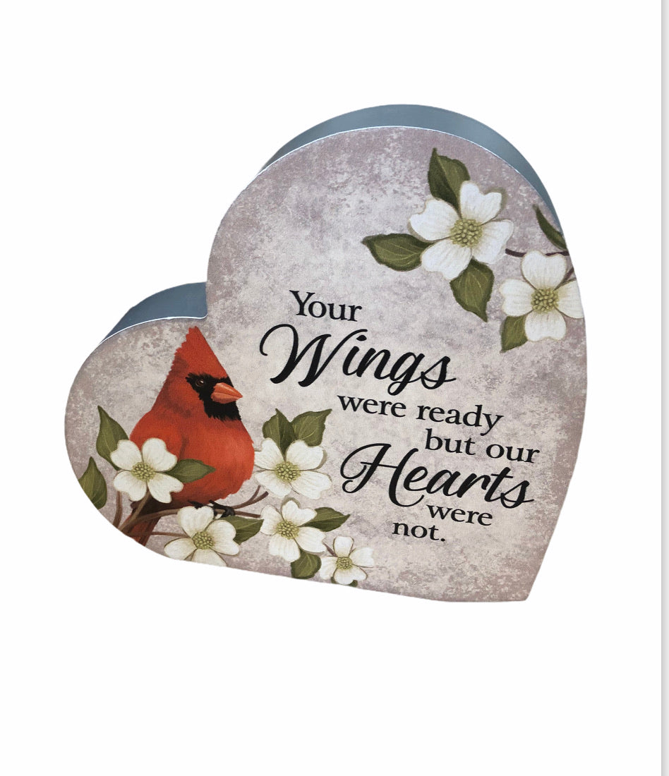 Heart Sitter Your Wings Were Ready Cardinal Memorial