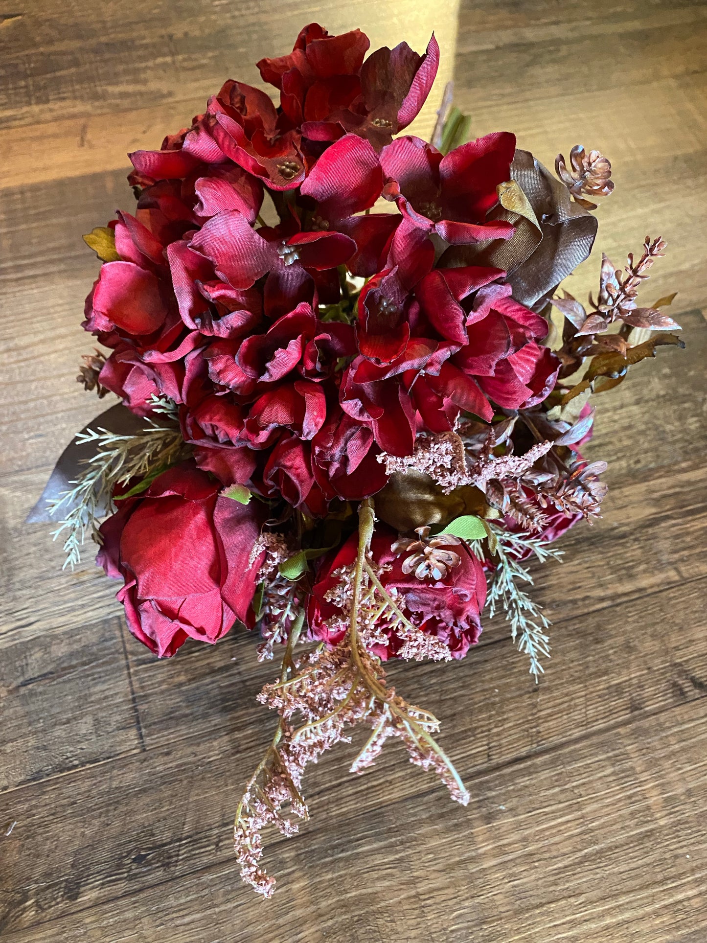 Rose and Fall Foliage Bouquet