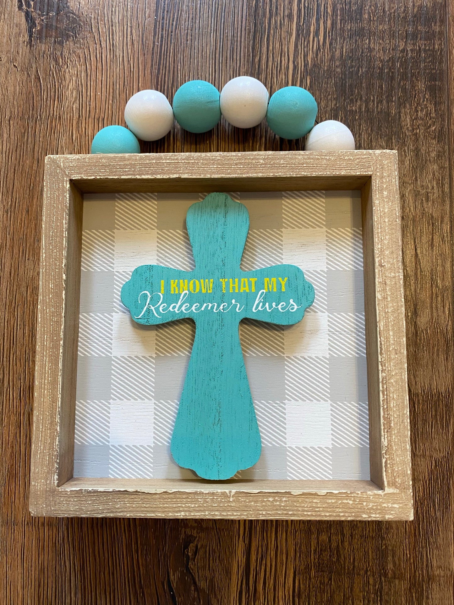 Wood Framed Cross Sign