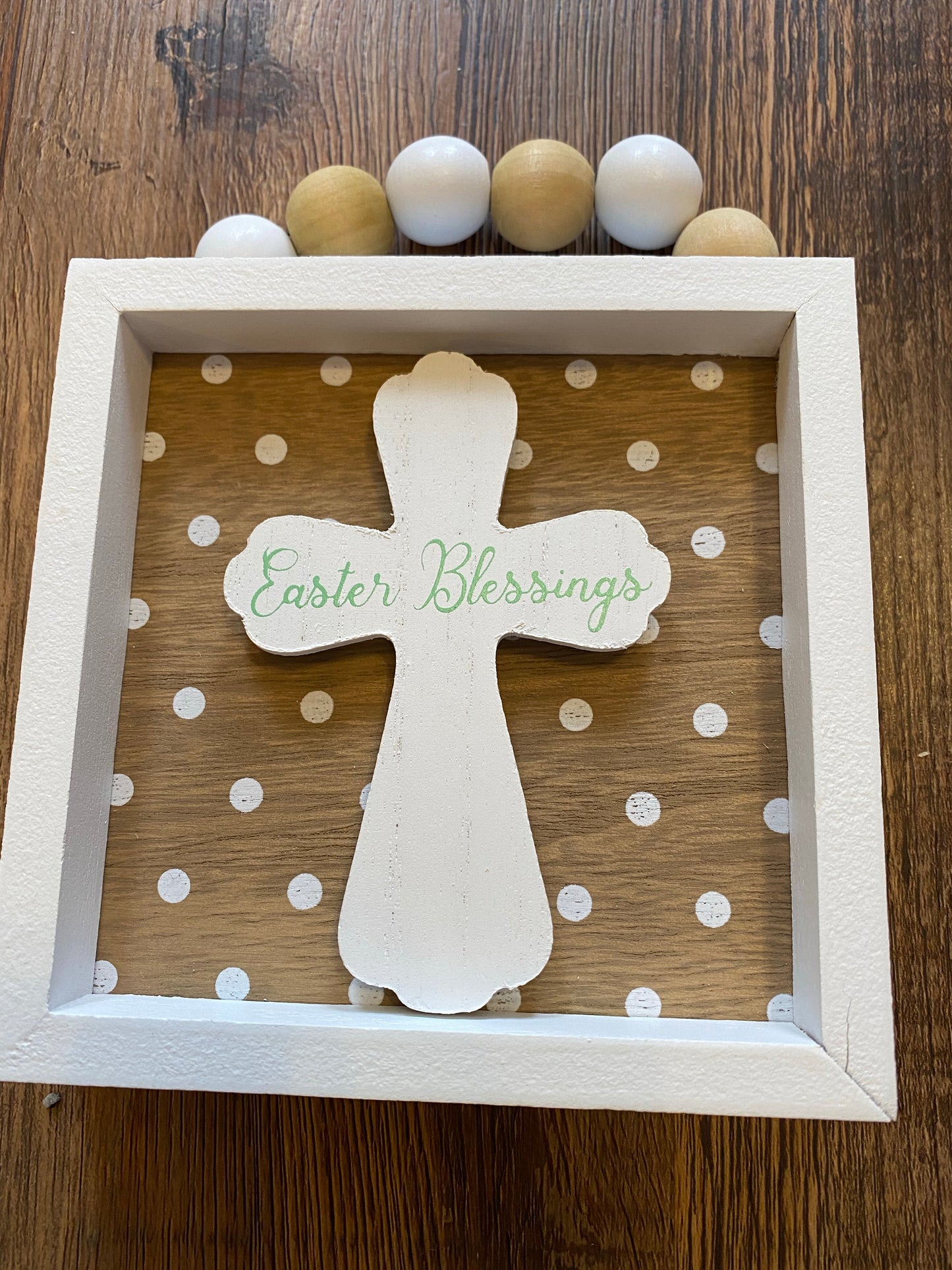 Wood Framed Cross Sign