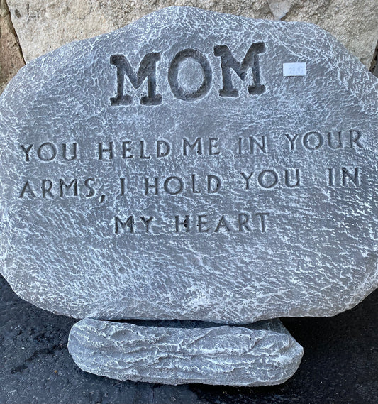 Mom Cement Memorial Plaque