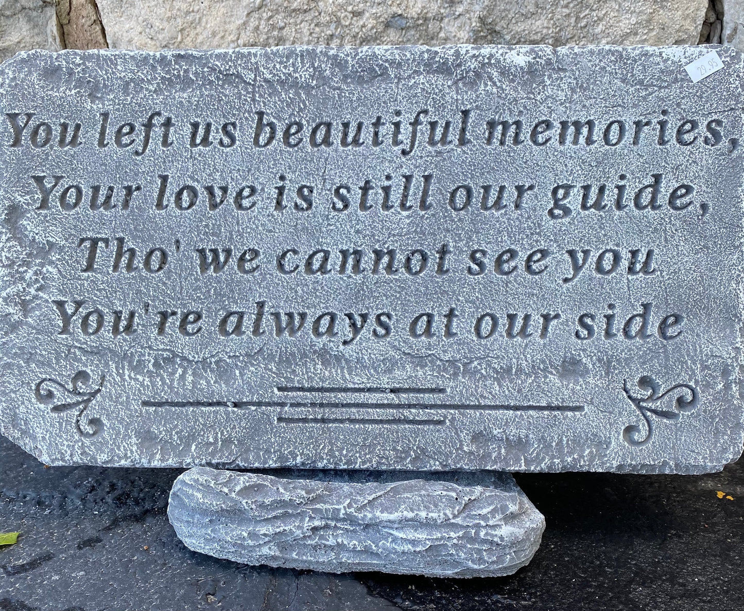 Beautiful Memories Cement Memorial Plaque