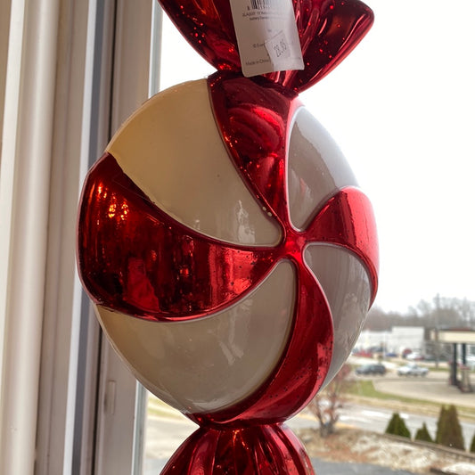 Lighted Red and White Candy Shatterproof