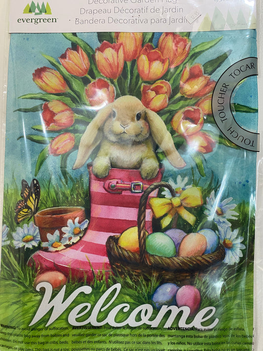 Bunny Boots Garden Flag