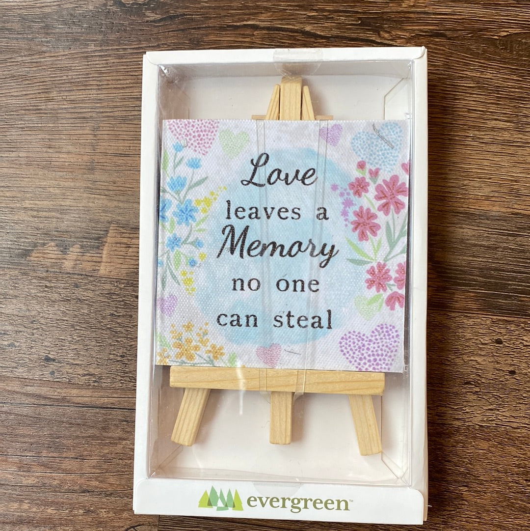 Love Leaves a Memory Mini Canvas