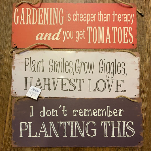 Metal Garden Sign