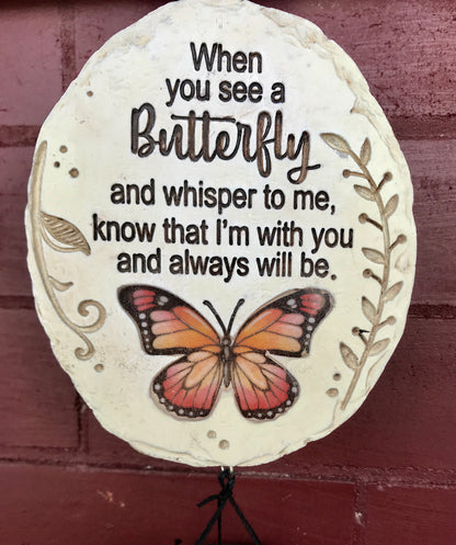 whisper wind chimes butterfly- When you see a butterfly