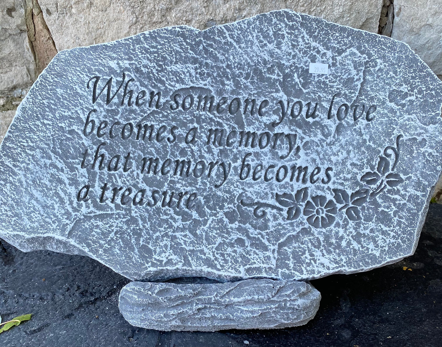 Memory is a Treasure Cement Memorial Plaque