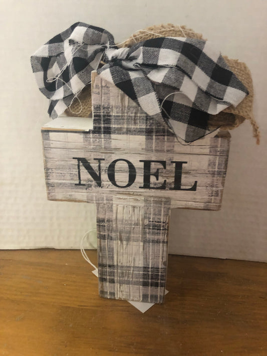 Plaid NOEL Cross