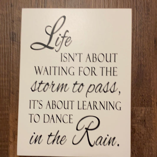 Life Wood Sign