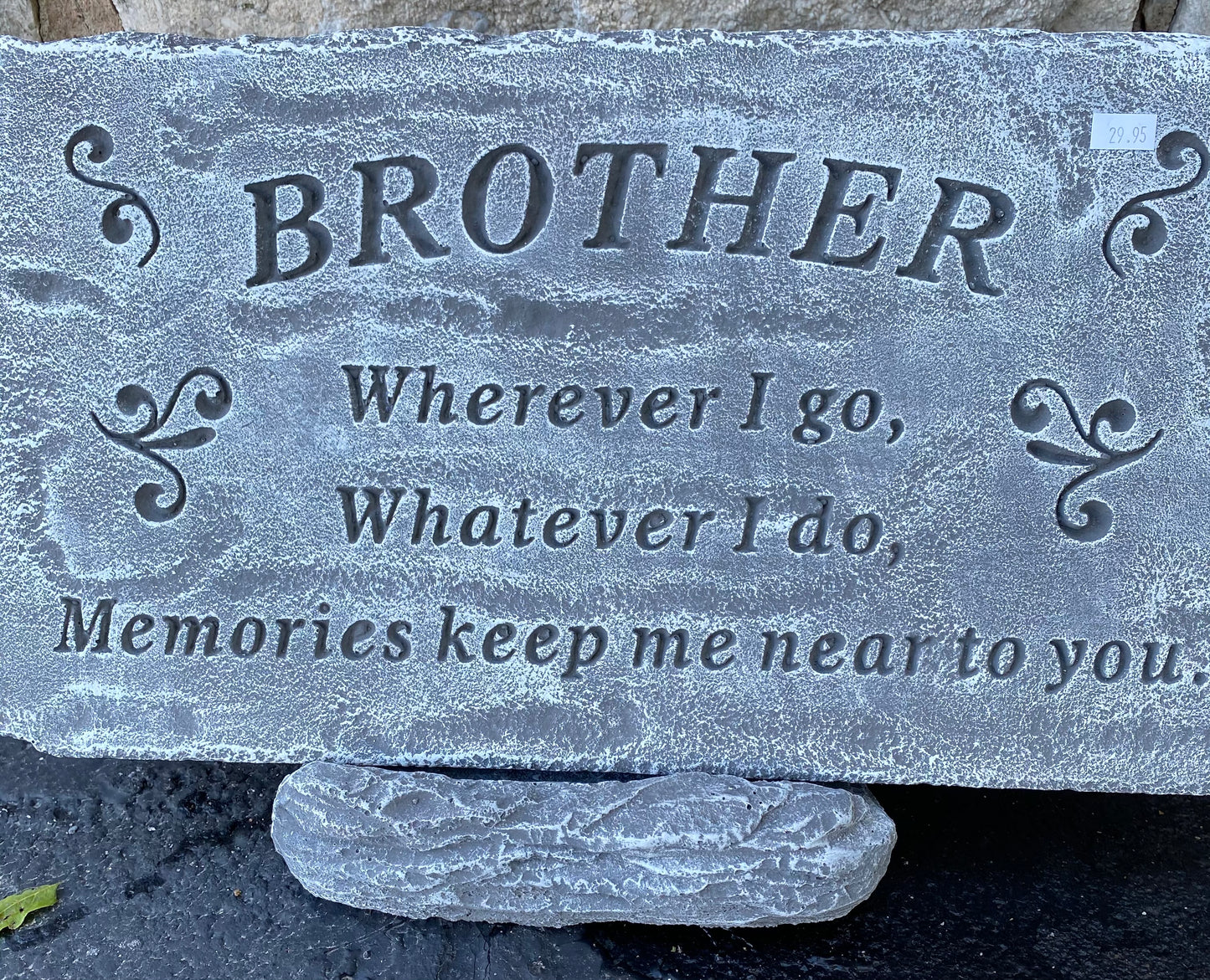 Brother Cement Memorial Plaque