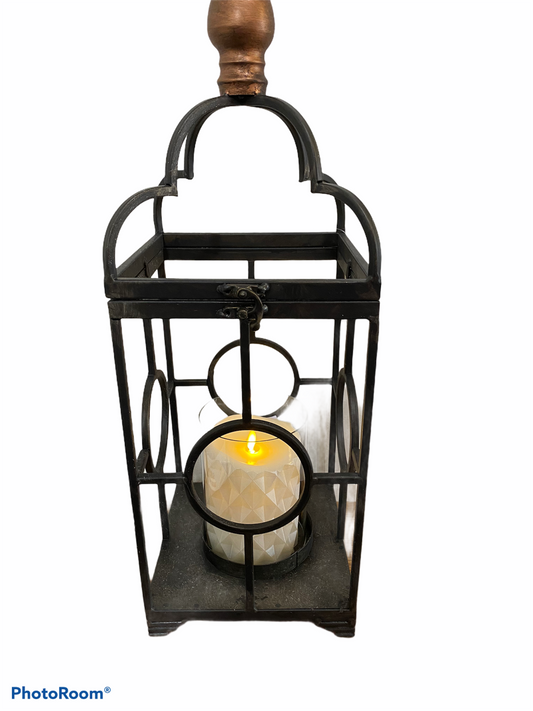 Iron and Glass Lantern - Small