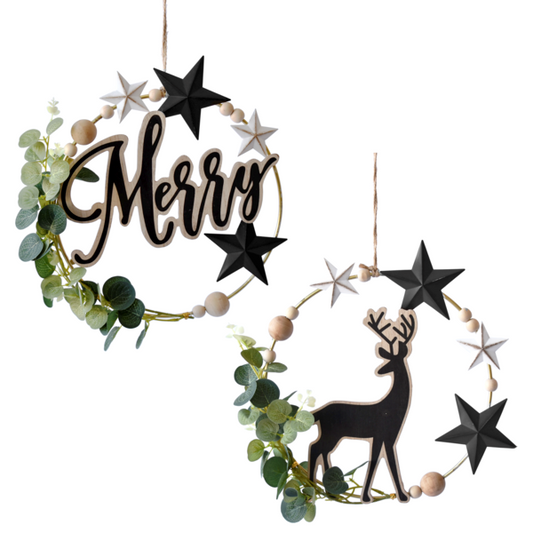 Deer & Merry Wreaths