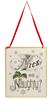 Nice or Naughty Vintage Holiday Metal Sign
